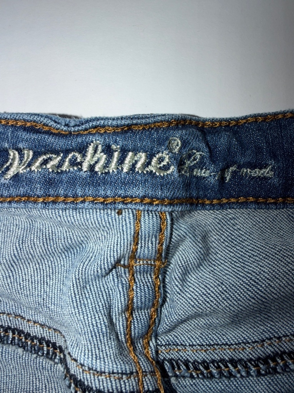 Machine Dark Blue Distressed Skinny Jeans SEE MEASUREMENTS RUN SMALL - Picture 6 of 8